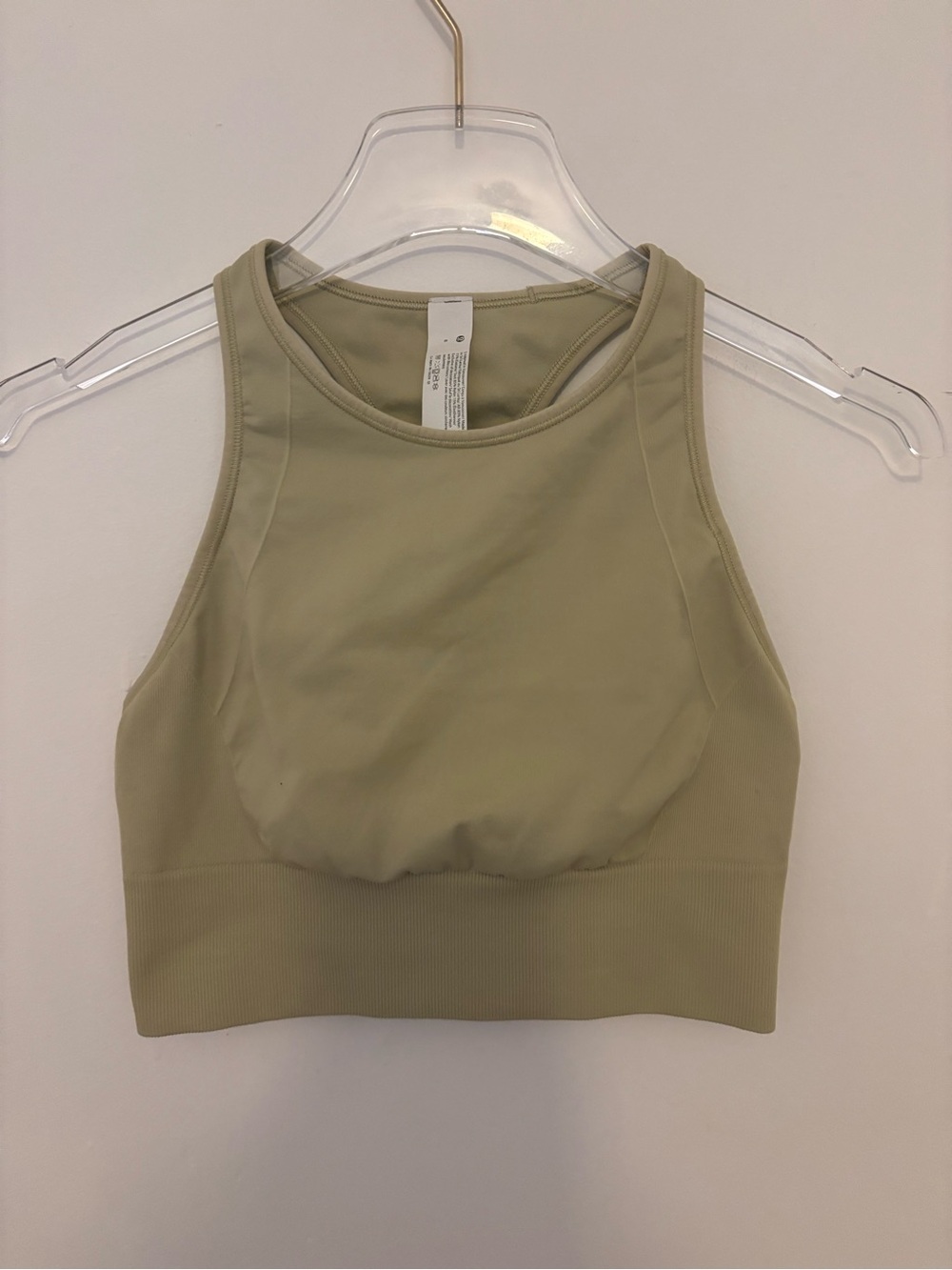 Lululemon Ebb to Train Bra Dew Green Medium Support C/D Cup Size 6